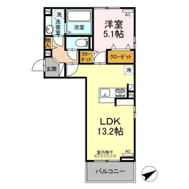 ロイヤルサンB 101の間取り図