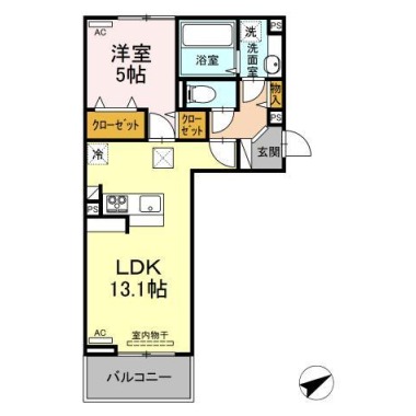 ロイヤルサンB 103の間取り図