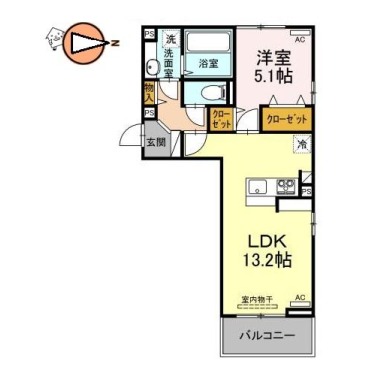 ロイヤルサンB 201の間取り図