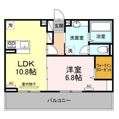 ロイヤルサンB 202の間取り図