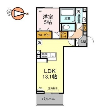 ロイヤルサンB 303の間取り図