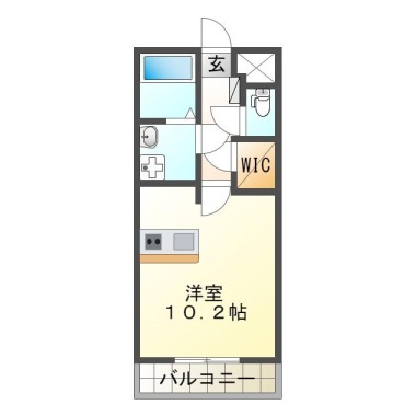 北常三島町 マンション 1R 702の間取り図