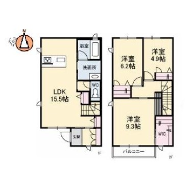 シャーメゾン グローカル 101の間取り図