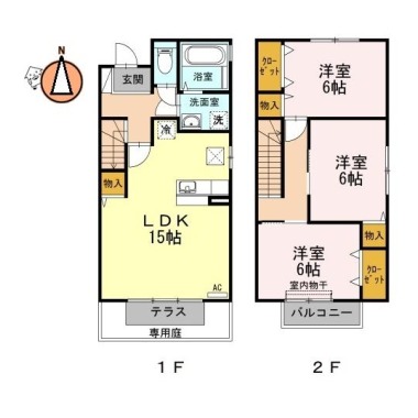 ディアコート城南 101の間取り図