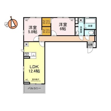 ミルキー住吉 102の間取り図