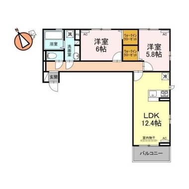 ミルキー住吉 103の間取り図