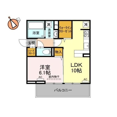 ミルキー住吉 105の間取り図