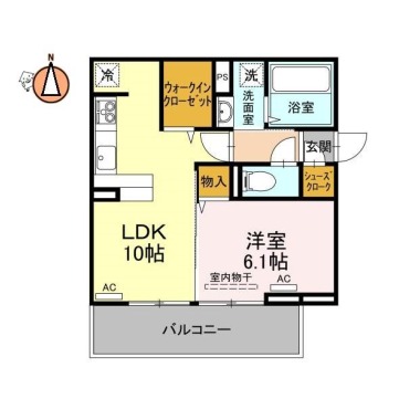 ミルキー住吉 201の間取り図