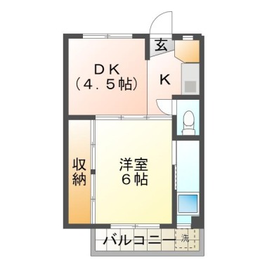 ビレッジハウス名東1号棟 105の間取り図