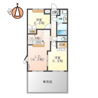 レジデンス城西II 106の間取り図