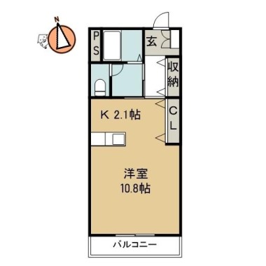 フォブール東吉野 203の間取り図