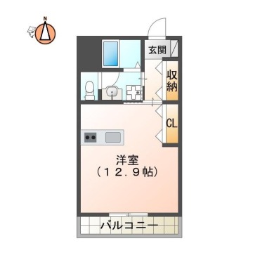 フォブール東吉野 205の間取り図