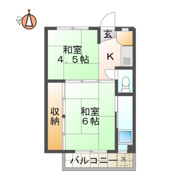 ビレッジハウス名東2号棟 103の間取り図