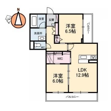 ベレオ北矢三 101の間取り図