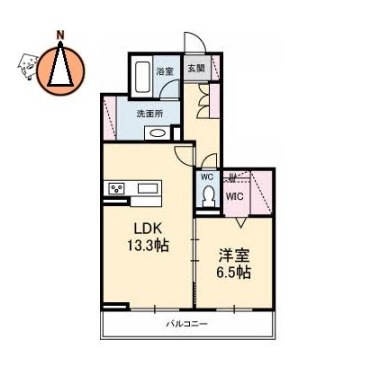 ベレオ北矢三 102の間取り図