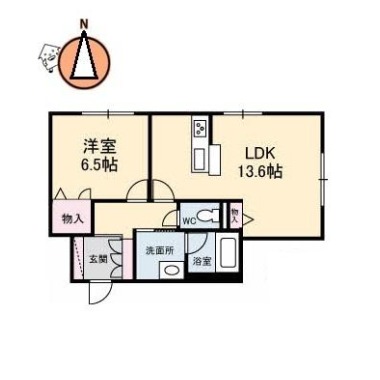 ベレオ北矢三 106の間取り図