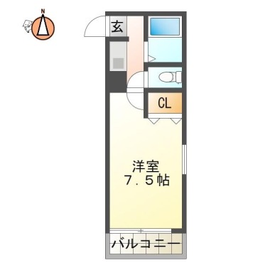 シーズンテラス山城 206の間取り図