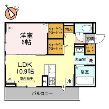 シャルマン上吉野 101の間取り図