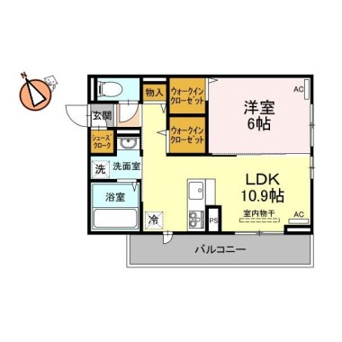 シャルマン上吉野 205の間取り図