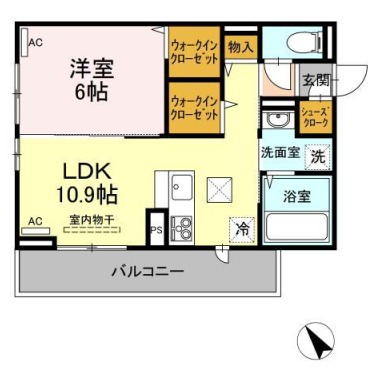 シャルマン上吉野 301の間取り図