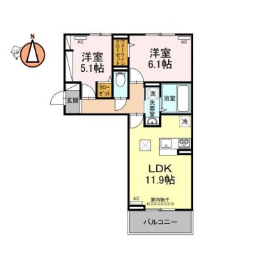 ハーベストCK 101の間取り図