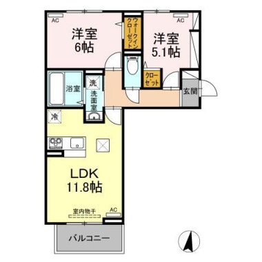 ハーベストCK 103の間取り図