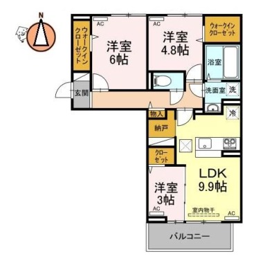 ハーベストCK 105の間取り図