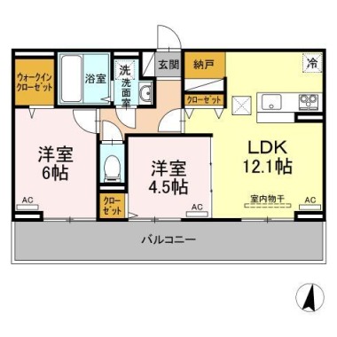 ハーベストCK 106の間取り図