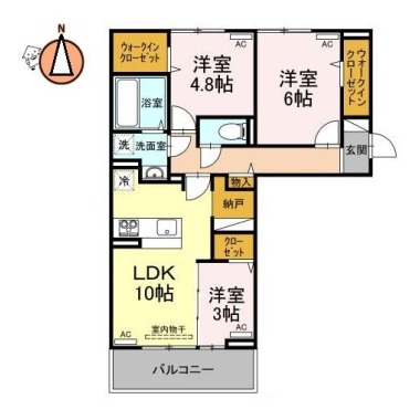 ハーベストCK 107の間取り図