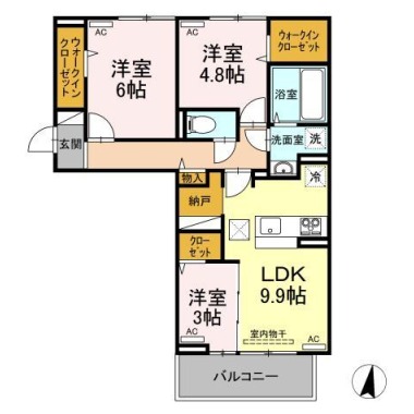 ハーベストCK 205の間取り図