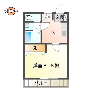 CASA南昭和 106の間取り図