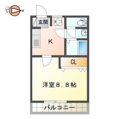 CASA南昭和 107の間取り図