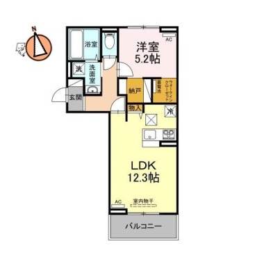 サンセール問屋町 105の間取り図