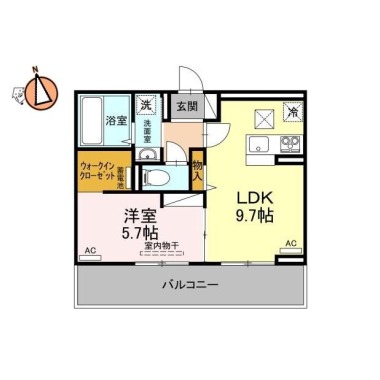 サンセール問屋町 206の間取り図