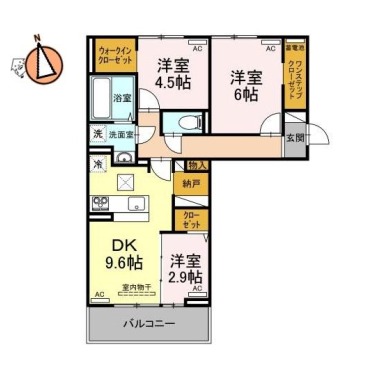 サンセール問屋町 303の間取り図