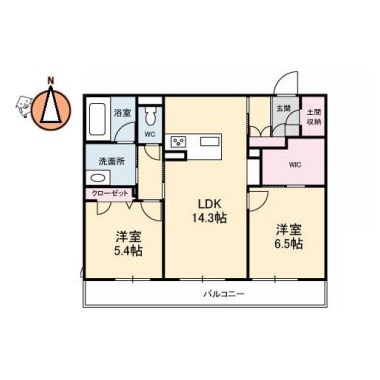 プレミアス 302の間取り図