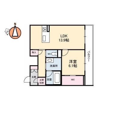 プレミアス 305の間取り図