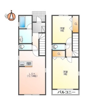 川内町 一戸建て 2LDK 101の間取り図