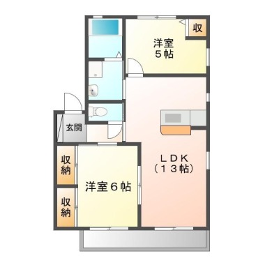 春日 アパート 2LDK 113の間取り図