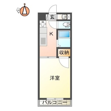 カリマハイツ 306の間取り図