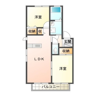 春日 アパート 2LDK 222の間取り図