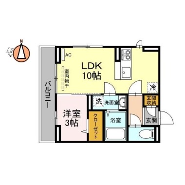 エル・ソル南庄町 105の間取り図