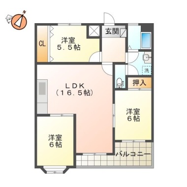 中前川町 マンション 3LDK 203の間取り図