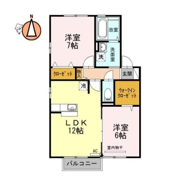 コスモスクエア C棟 C202の間取り図