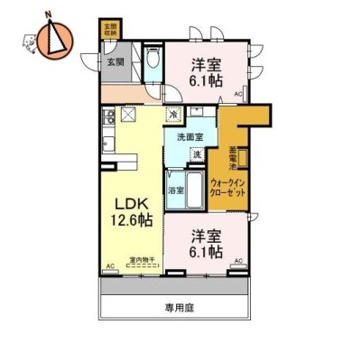 ヴェルチュ南庄町 101の間取り図