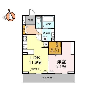 ヴェルチュ南庄町 203の間取り図