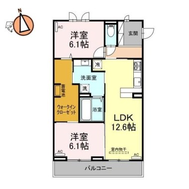 ヴェルチュ南庄町 205の間取り図