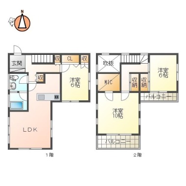 応神町吉成 一戸建て 3LDK Aの間取り図