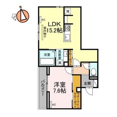 イリスコート 105の間取り図