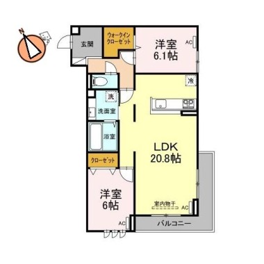 イリスコート 202の間取り図